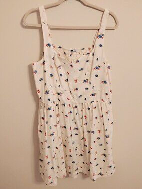 Like- New Old Navy Red, White, and Blue Floral Dress-XL TALL